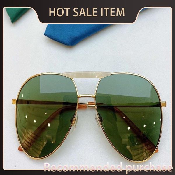 

sunglasses yellow with gold sunglasses metal men box occhiali 0242 da sonnenbrille design lens shades pilot sole oiefr tmuik, White;black