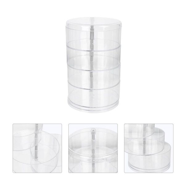 

storage boxes & bins 1pc transparent deskcosmetics box rotating rack for home