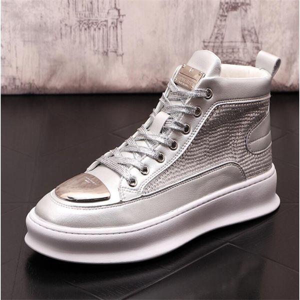 

italian brand designer boots shoes men hip hop mens shoes casual luxury famous leather business dress, Black