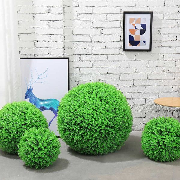 Künstlicher Grasball, Kunststoff-Hängepflanze, Clearance-Mall, Decke, Plantas Artificiales Para Decoracion Jungle Party 210624