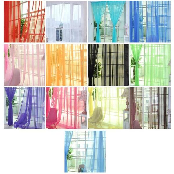 

tulle curtains for the kitchen living room solid sheer curtains windows drapes window screen divider valance home decoration