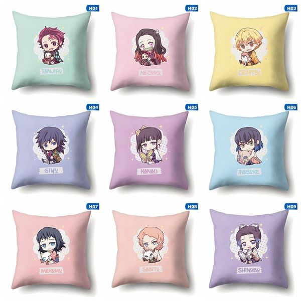 

pillow case anime demon slayer kimetsu no yaiba kamado cute cosplay for home decorative pillows cover throw pillowcases 45x45cm