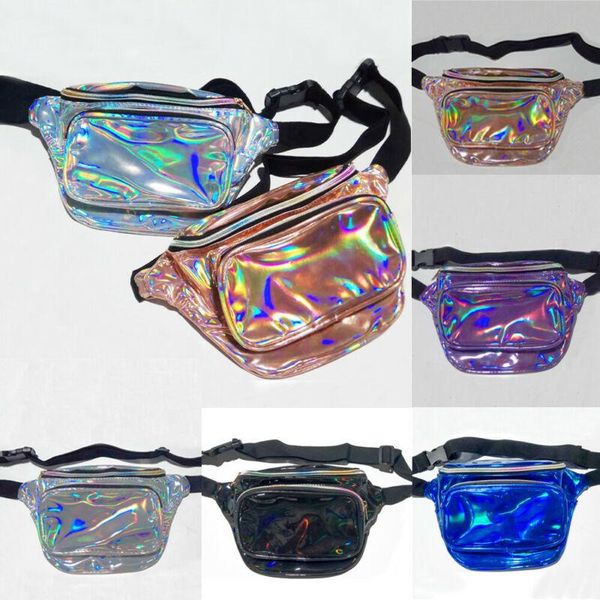 

backpacks holographic fanny pack iridescent rave festival waist crossbody hip bag