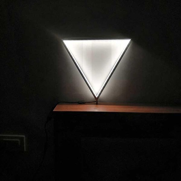 

modern triangle led corner ceiling light wall sconce indoor hallway wall lamp aluminum decor lighting for apartment dorm bedroom
