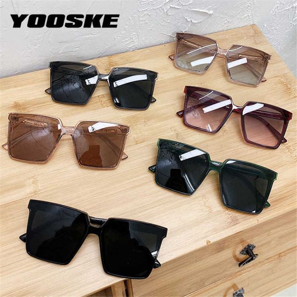 

luxury designer sunglasses yooske vintage brand designer square oversized women men transparent gradient sun glasses big frame eyewear uv400, White;black