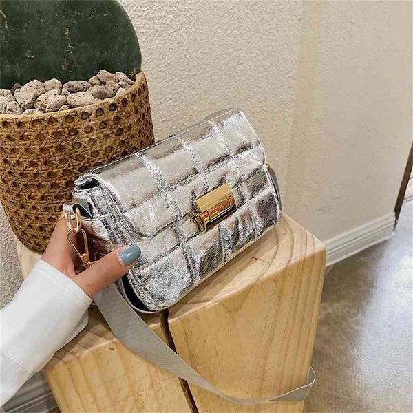 

net red western style new 2021 texture patent leather one shoulder messenger bag