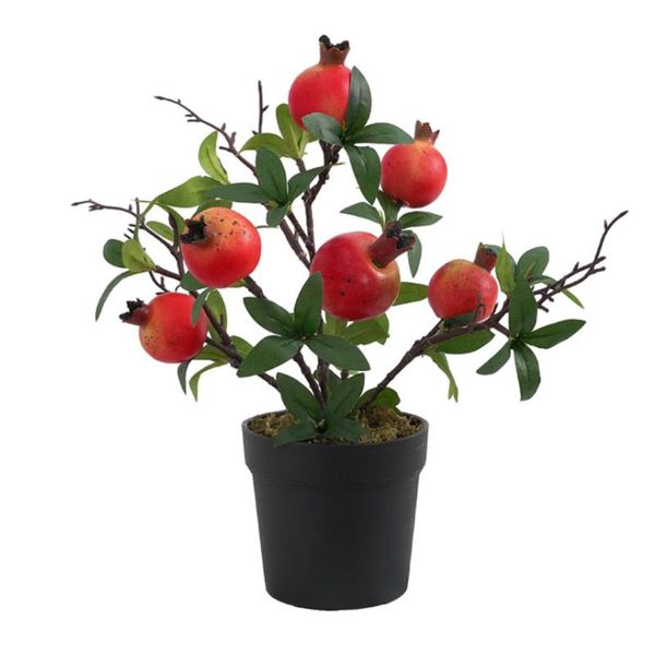

imitation plants artificial flowerpot pomegranate bonsai mini plastic green plant for indoor outdoor wedding office decoration