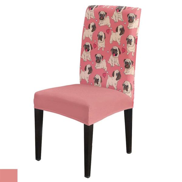 

chair covers dining animal pink pug love modern elastic printing el wedding home
