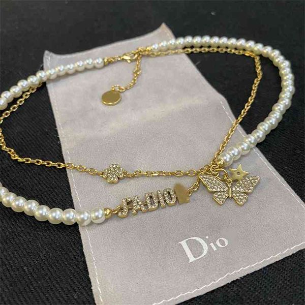 

70% off outlet online / new full diamond butterfly letter necklace, Black