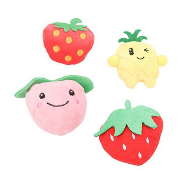 

cat toys 1pcs plush catnip toy interactive cute cartoon fruits shaped soft kitten chew training chewing dorakitten