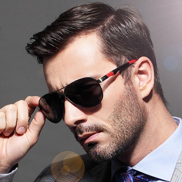 

outdoor eyewear ray beim brand classic oversized spring leg alloy men sunglasses polarized designer pilot sun glasses driving uv400 oculos