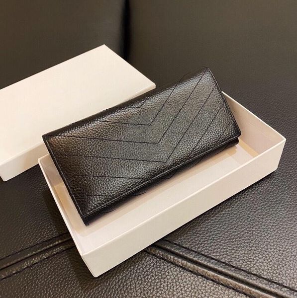 

luxury designers classic wallets handbag credit card holder fashion man and women long purses with box