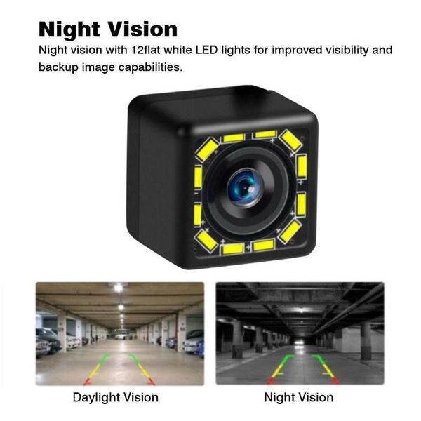 

car rear view cameras& parking sensors camera universal backup 12 led night vision waterproof 140 wide angle hd color image