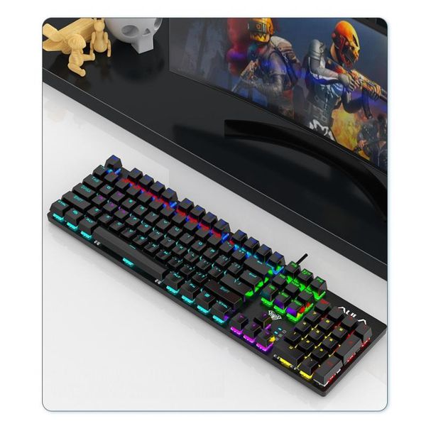 

keyboard mouse combos mechanical shaft gaming 104 keys layout mixed backlit luminous characters for notebook deskpc
