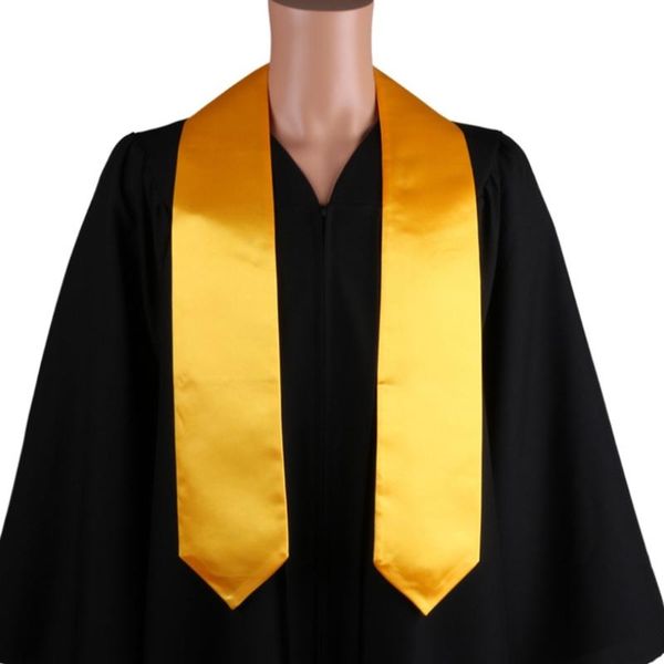 

scarves 50le polyester long graduation stole honor sashs classic end with trim students high school university, Blue;gray
