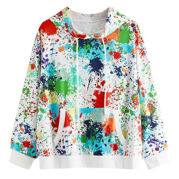 

women's hoodies & sweatshirts fashion hoodie women sweatshirt multicolor printed drawstring long sleeve pullover streetwear sudadera mu, Black