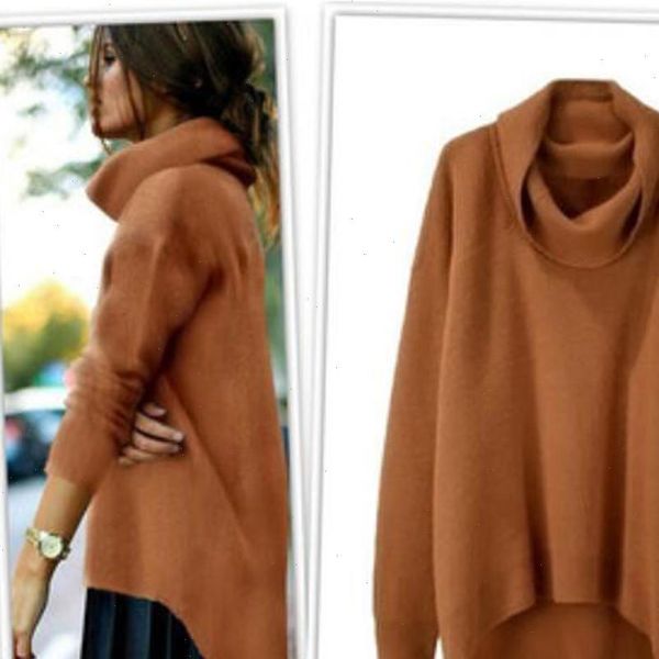 

women oversized sweaters winter irregular knitted pullovers coats long sleeve turtleneck jumper lady loose knitwear 1, White;black