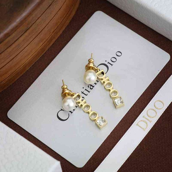

earrings fashion luxury designer jewelry d family letter pearl and, Golden