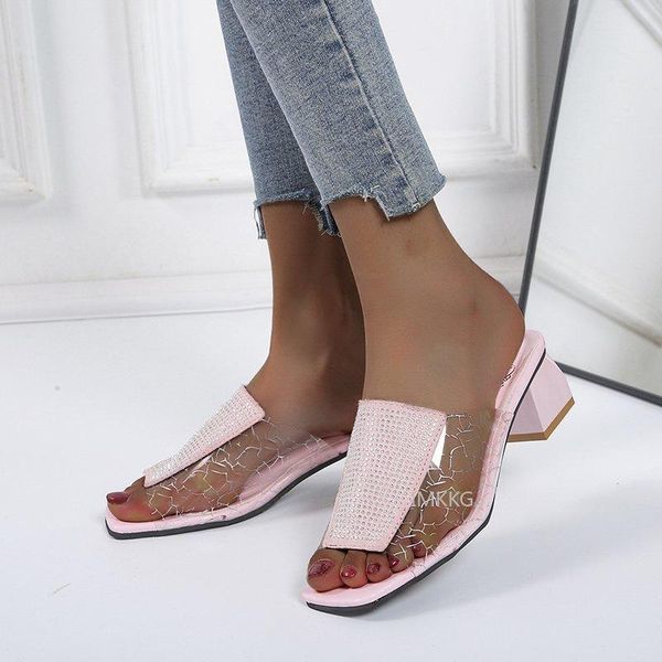 

sandals women summer glitter slippers fashion bling female candy color flip flops beach diamond high heel shoes outdoor, Black