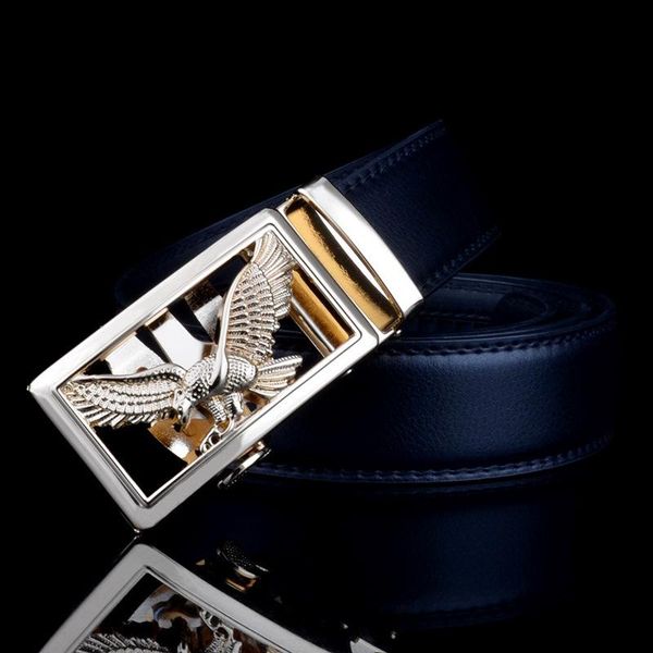 

belts men's fashion eagle models automatic buckle wild leather belt, Black;brown