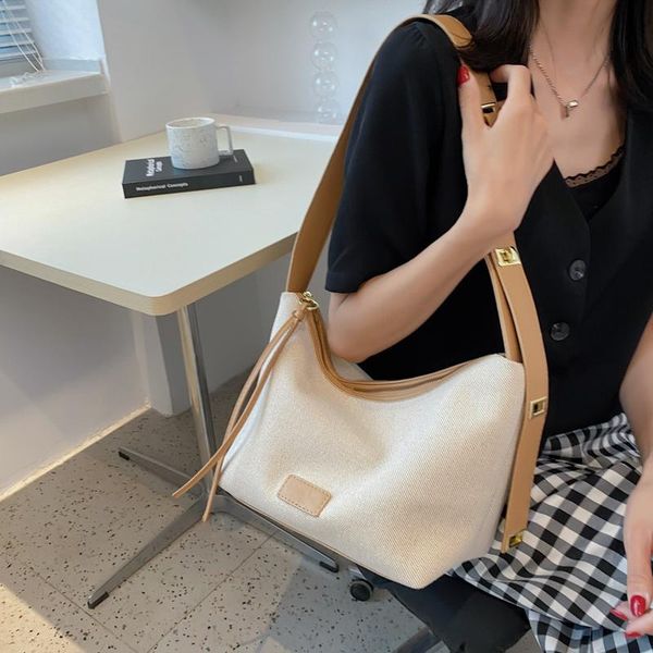 

evening bags hand women 2021 fashion crossbody canvas large capacity shoulder all-match messenger bag