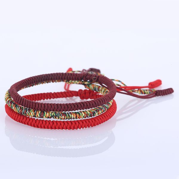 

hand-woven diamond knot color bracelet set red rope bracelet, Black