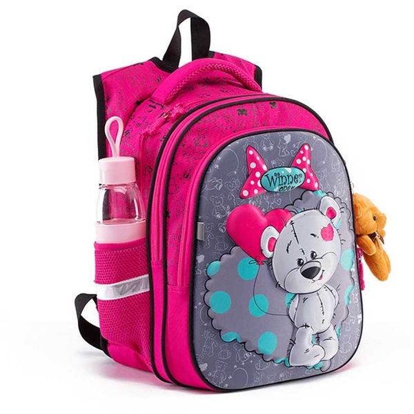 3D Cartoon Schultasche Für Gilrs Jungen Katze Bär Muster Orthopädische Rucksack Kinder Taschen Student Mochila Klasse 1-4 211021