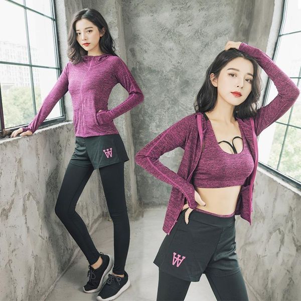 

yoga outfit crop clothes women's spring summer running sports red mujer camisetas