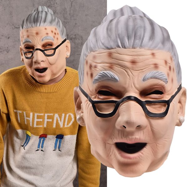 

halloween glasses grandma mask latex headgear party ball cosplay