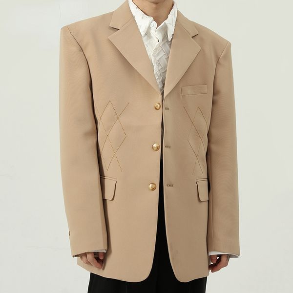 

men's wear autumn coat single breasted mens suit jacket 2021 new korean trend solid color simple ins handsome blazer, White;black