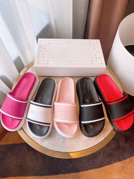 

fashion durable men women slipper thick-soled sandals ladies flops 2021summer beach couples shoes black white red green shoe 35-43
