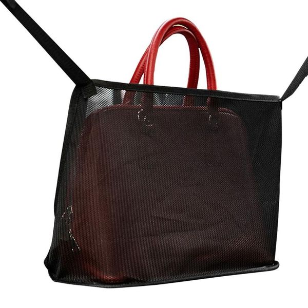 

car organizer net pocket handbag holder seat back mesh large capacity bag t8wf