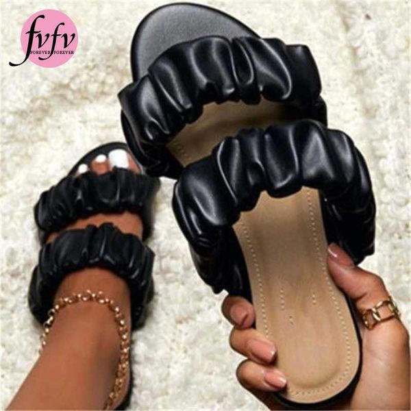 

slippers [fvfv]2021customized summer fashion low heels for women with soft upper chunky heel sandals 41size, Black