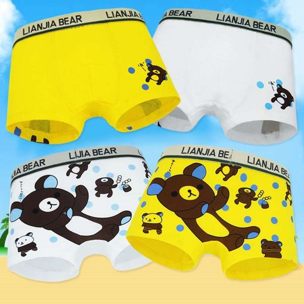 

combed cotton cute bear cartoon children's underwear comfortable and breathable flat angle boys', Camo