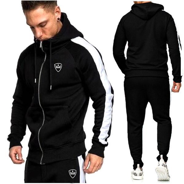 Marcas Designer Estilo Britânico Moda Moletom Conjuntos Casuais Mens Outono e Inverno Ao Ar Livre Corredor Jogger Treinamento Fitness SpO