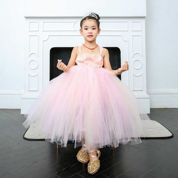 

girls dress elegant wedding gown kids dresses, Red;yellow