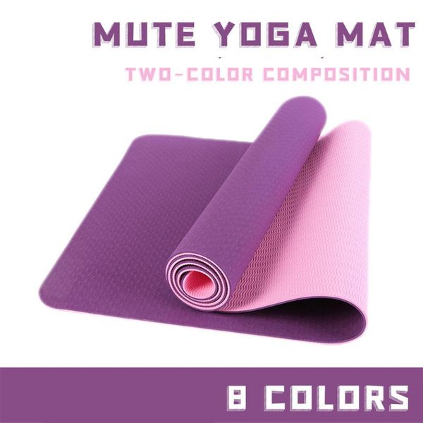 

yoga mats mat tpe two-color fitness sports weight loss non-slip blanket