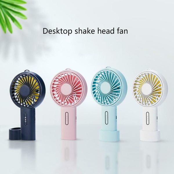 

deskshaking head fan usb charging mini big wind student dormitory portable handheld small fan
