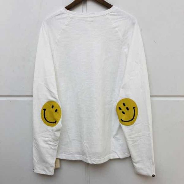 

2021 new kapital t-shirts ombros smiley tipo impresso manga longa das mulheres dos homens de alta qualidade slido velo sweatshirts 4xsn, Black