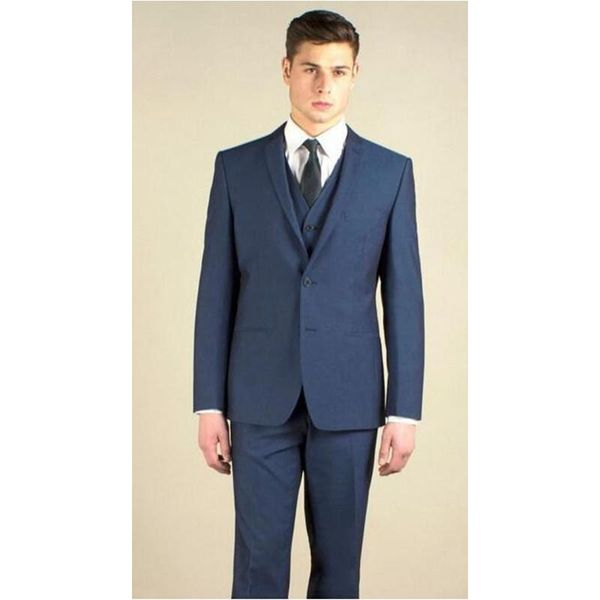 

men's suits & blazers navy blue men wedding custom made slim fit groom tuxedos for groomsman man suit(jacket+pants+vest), White;black