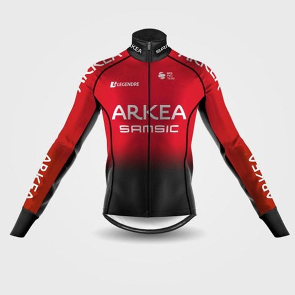 

racing jackets arkea cycling clothing spring and autumn long sleeves jersey ropa ciclismo team mtb outdoor sportswear bicycle riding uniform, Black;red