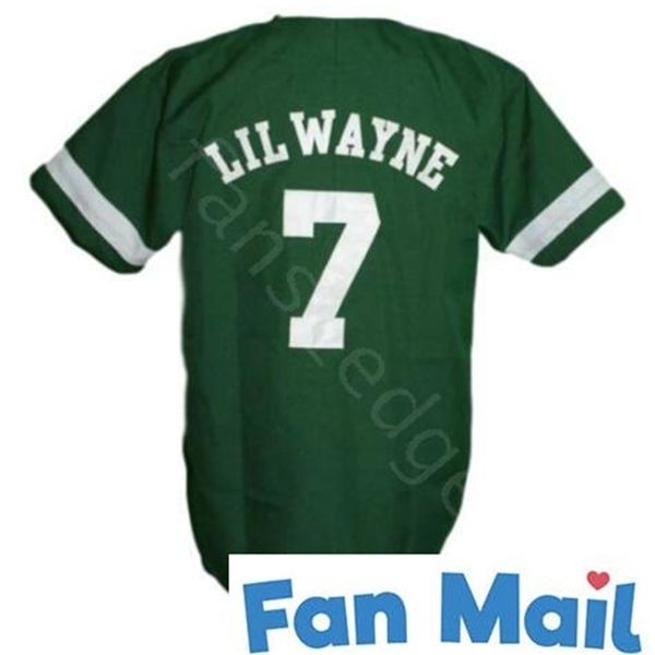 

lil wayne 7 hardball movie baseball jersey button down green mens stitched jerseys shirts size s-xxxl ing, Blue;black