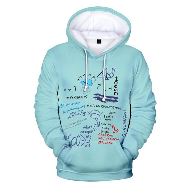 

men's hoodies & sweatshirts trendy design graffiti 3d print boys/girls long sleeve sweatshirt adult/child casual pullovers, Black