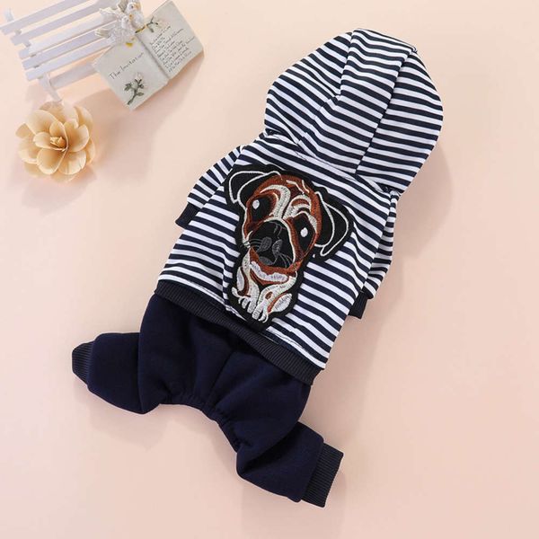 

autumn and winter new four legged garment embroidered fleece warm dog pet cat teddy clothing