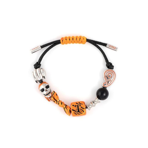 

charm bracelets hip hop punk skull dice cashew flower butterfly pearl bracelet personality fashion for men women girls party jewelry, Golden;silver