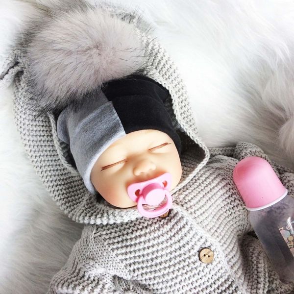 

cap cotton patchwork pompom for girls boys winter mother and baby hat fashion kids caps children's accessories, Yellow
