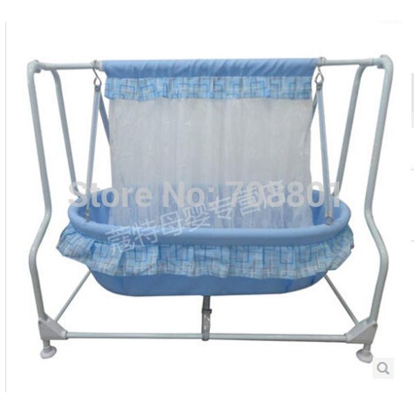 

bassinets & cradles baby swing cradle steel frame 100% cotton mat bassinet rocker with mosquito net mat1