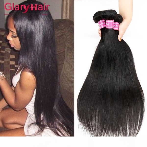 

8a straight weave peruvian virgin hair bundle deals unprocessed peruvian straight hair extensions remy human braiding hair wefts, Black