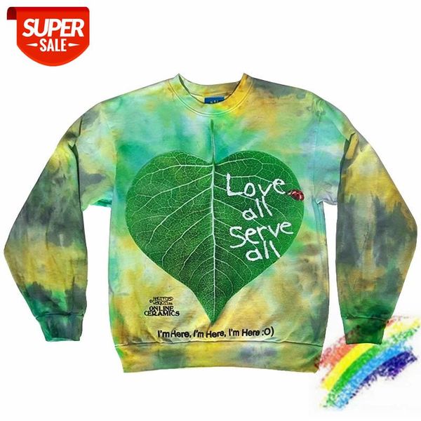 

online ceramics love all serve tie dye sweatshirts men women digital printing crewneck hoodie #dh4l, Black