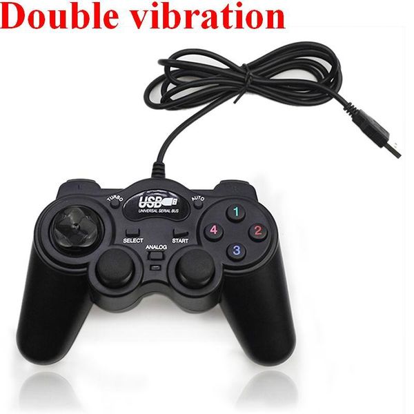 

game controllers & joysticks double vibration joystick usb wired pc controller for computer lapwinxp/win7/win8/win10 vista gamepad